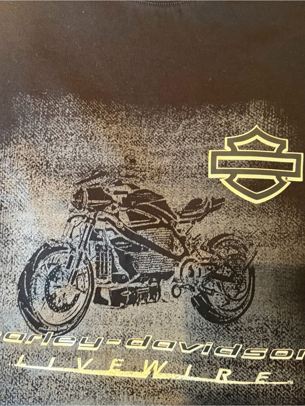 Harley-Davidson Black and Gold LiveWire Motorcycle Tee